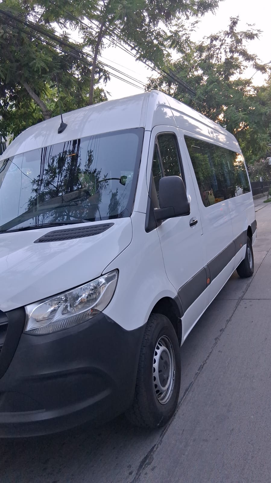 Minibús Mercedes-Benz blanco